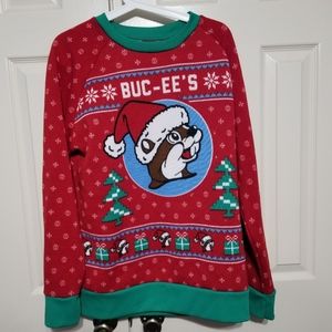 Buc-ee's 2X Christmas sweet shirt red and green